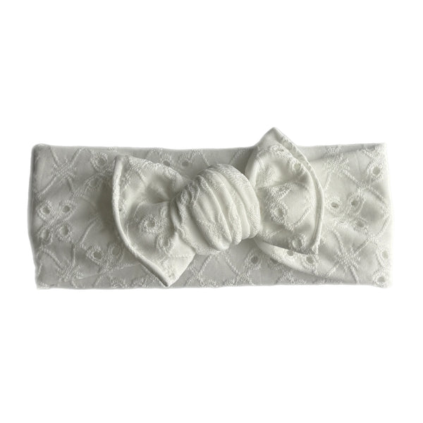 White Eyelet - Headwrap