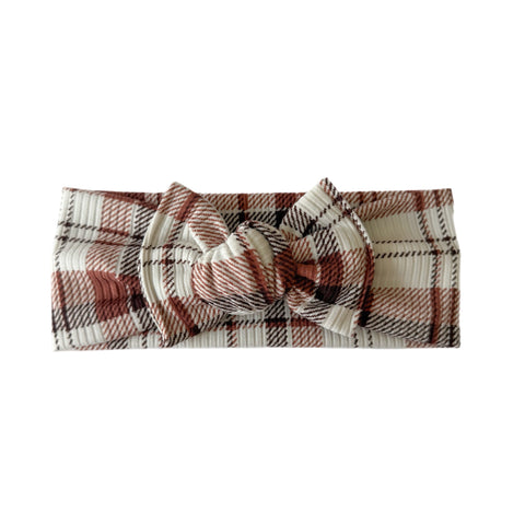 Fall Plaid - Bow Headband