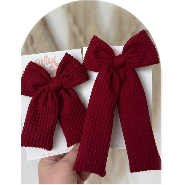 Ruby Red Urban Rib - Ellie Bows