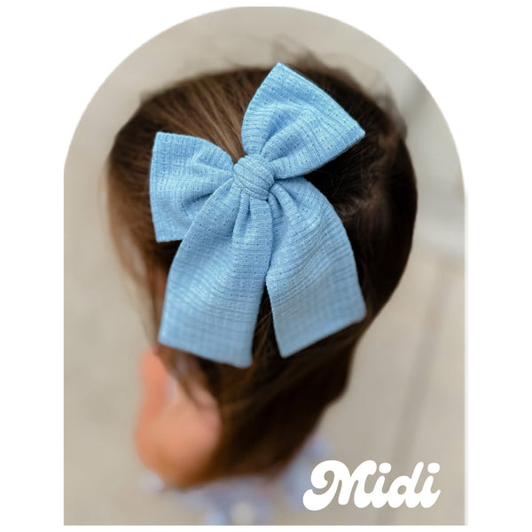 Light Blue Pointelle - Ellie Bows