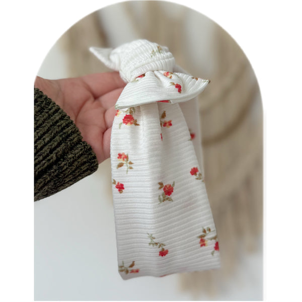 Dainty Red Flowers - Headwrap