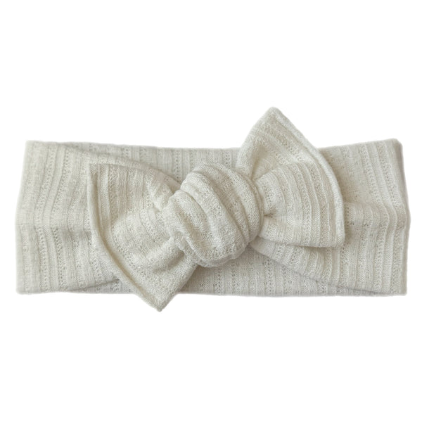 White Pointelle - Headwrap