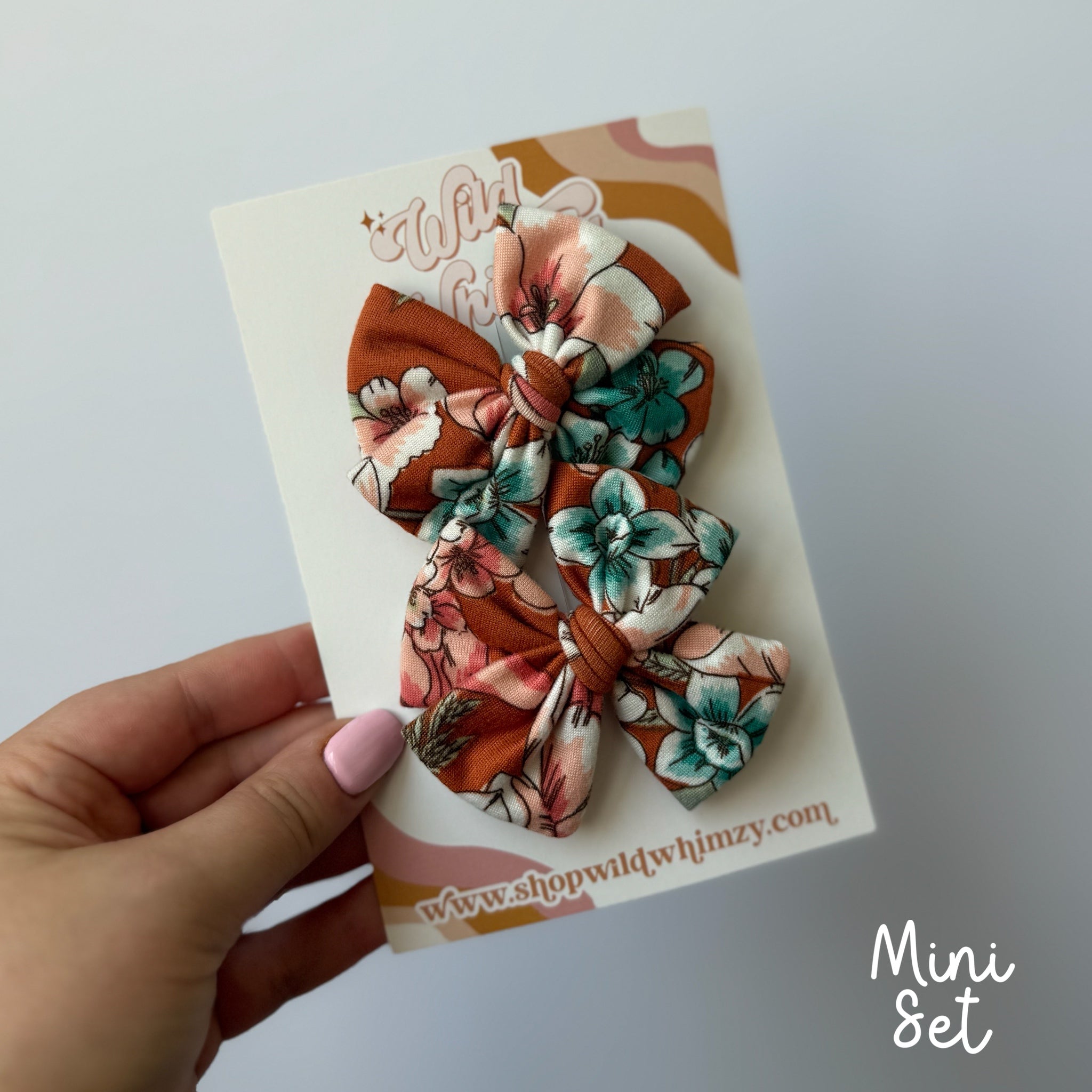 Rust Floral - Ellie Bows