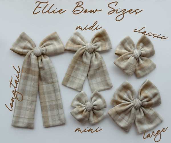 Oat Plaid - Ellie Bows