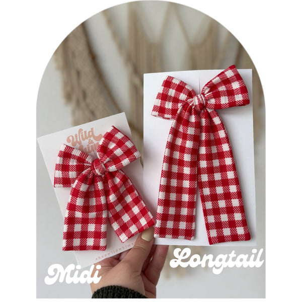 Red Gingham - Ellie Bows