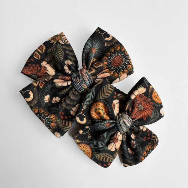 Dark Boho Floral - Ellie Bows