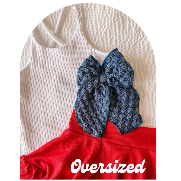 Denim Bubble - Grace Bow