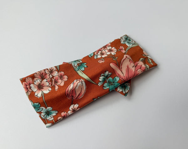 Rust Floral - Bow Headband