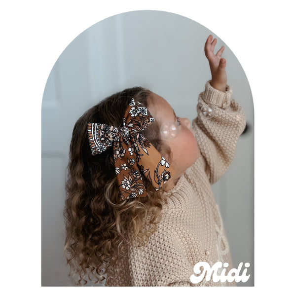 Brown Patchwork - Ellie Bows