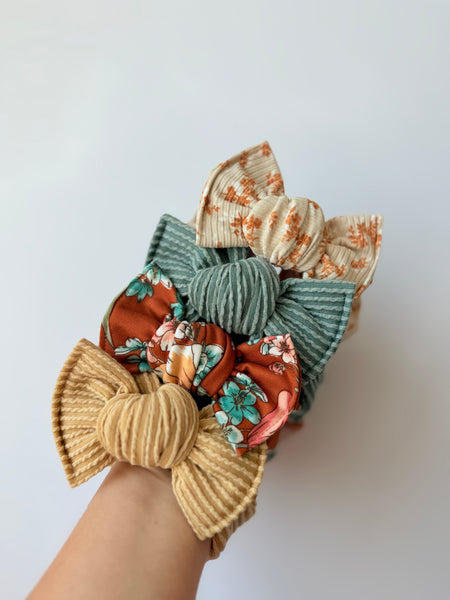 Muted Mustard - Bow Headband