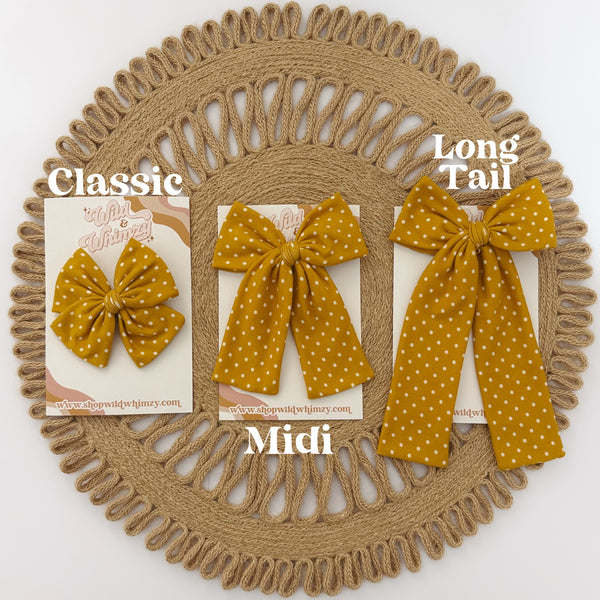 Mustard Dottie - Ellie Bows