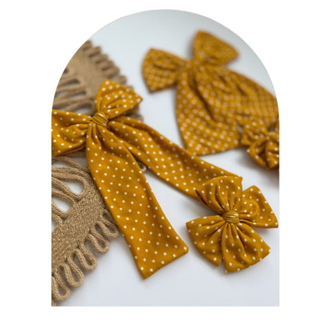 Mustard Dottie - Ellie Bows