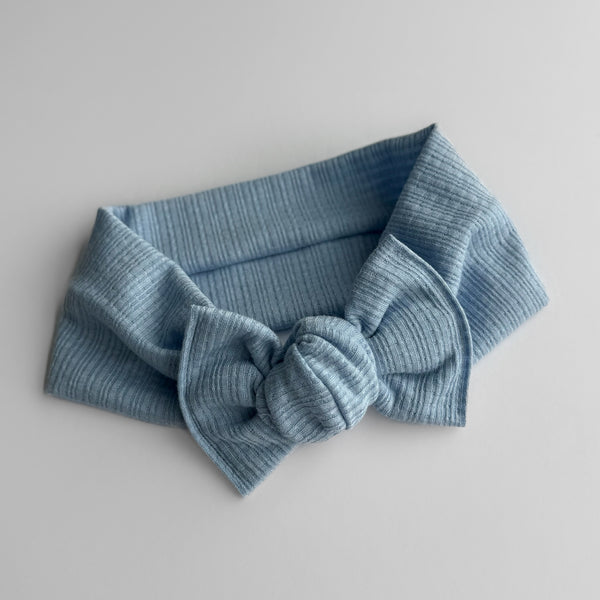 Light Blue Pointelle - Headwrap
