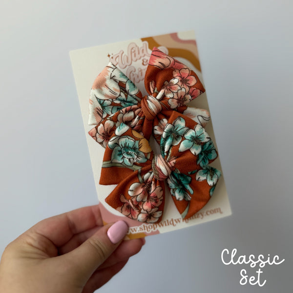 Rust Floral - Ellie Bows