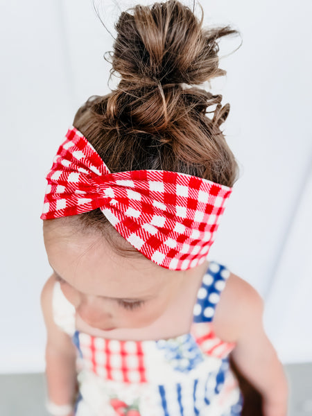Red Gingham - Headwrap
