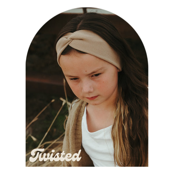 Fawn Cashmere Waffle - Headwrap