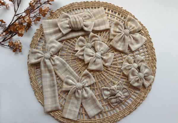 Oat Plaid - Headwrap