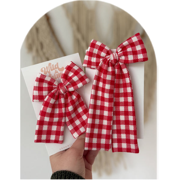 Red Gingham - Ellie Bows