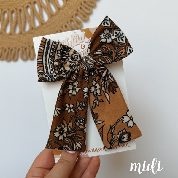 Brown Patchwork - Ellie Bows
