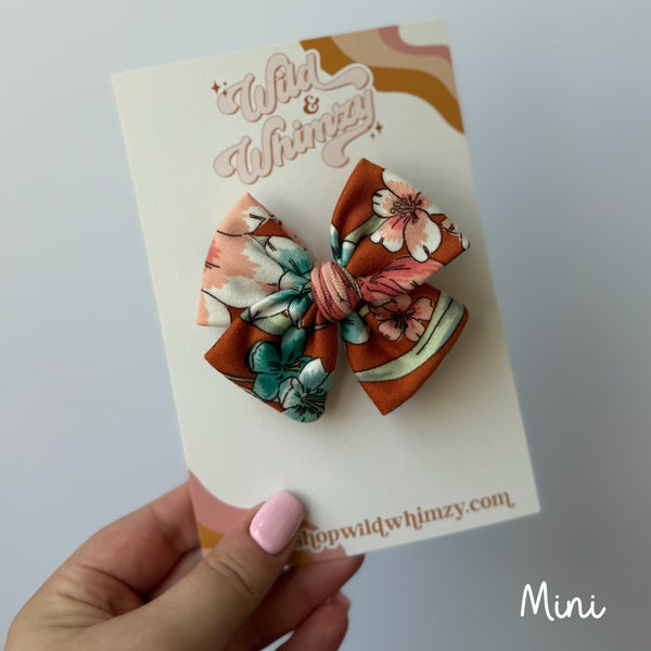 Rust Floral - Ellie Bows