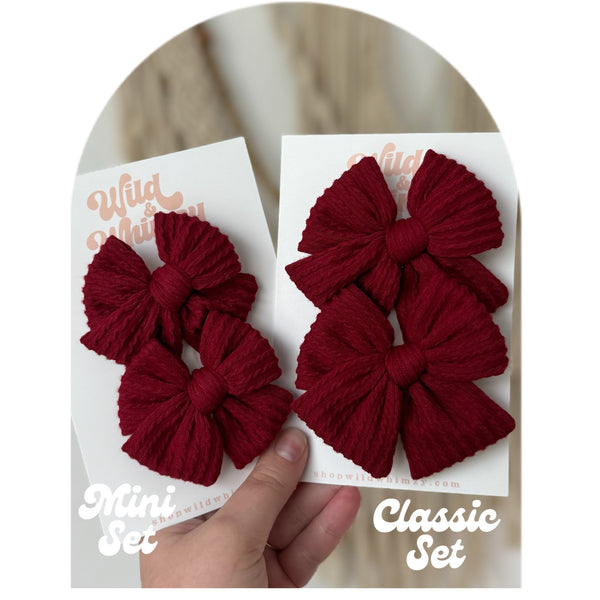 Ruby Red Urban Rib - Ellie Bows