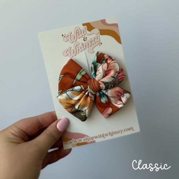 Rust Floral - Ellie Bows