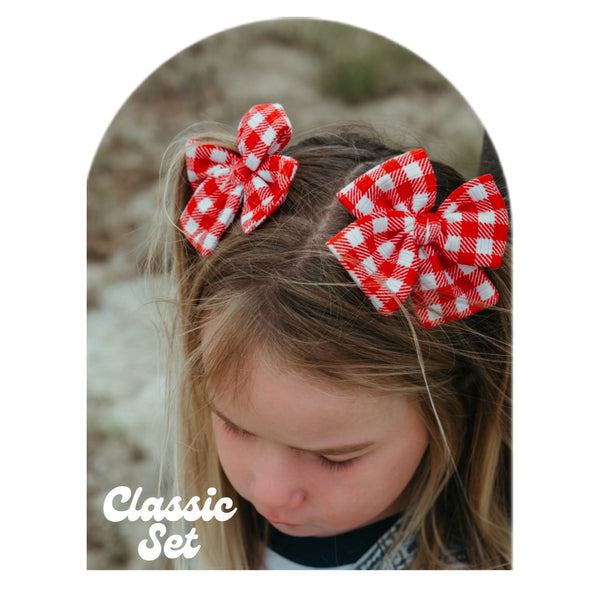 Red Gingham - Ellie Bows