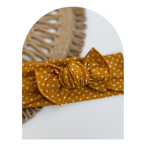 Mustard Dottie - Bow Headband