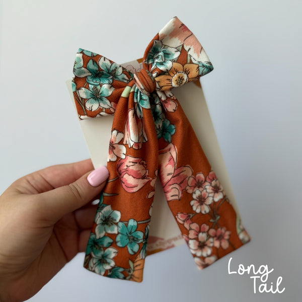 Rust Floral - Ellie Bows
