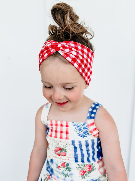 Red Gingham - Headwrap