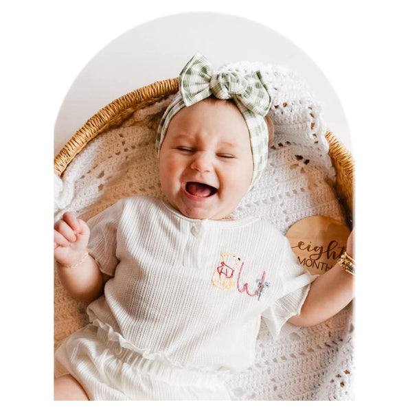 Sage Gingham - Headwrap