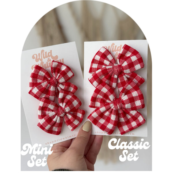 Red Gingham - Ellie Bows