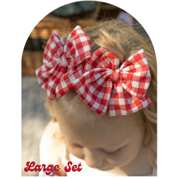 Red Gingham - Ellie Bows