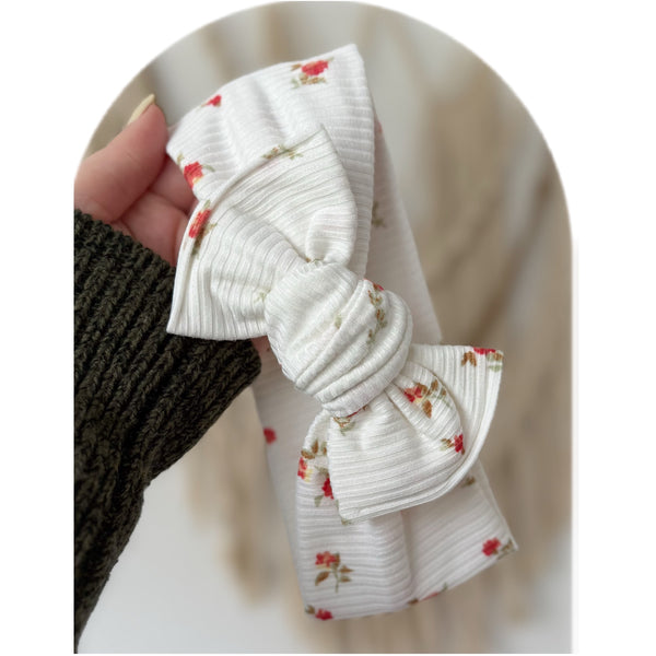 Dainty Red Flowers - Headwrap