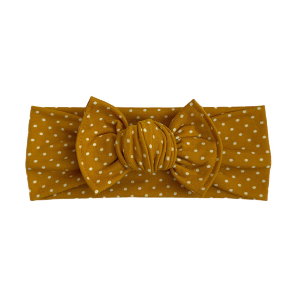 Mustard Dottie - Bow Headband