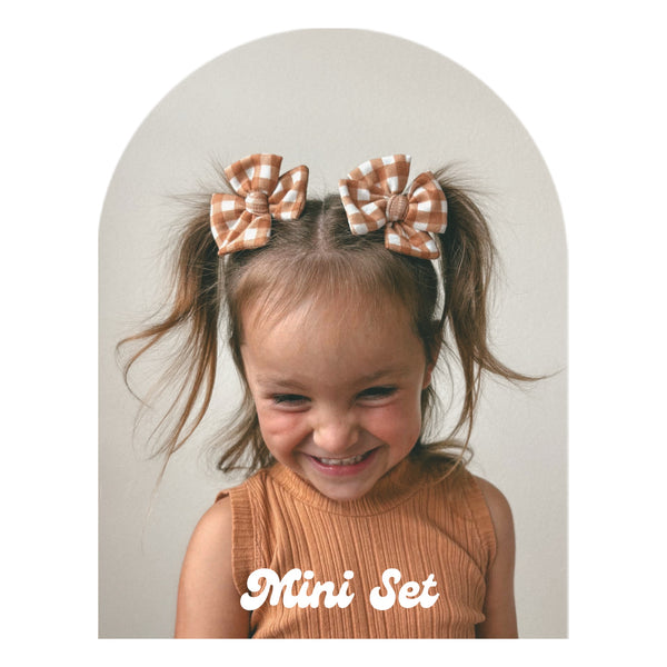 Pumpkin Gingham - Ellie Bows