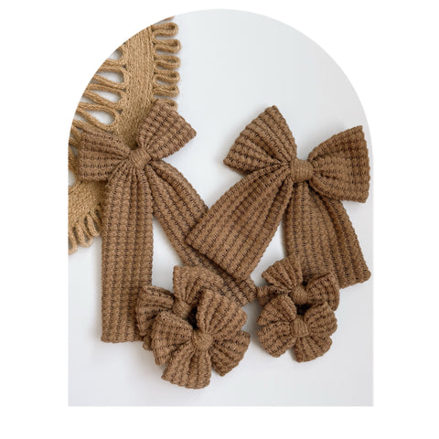 Latte Chunky Waffle - Ellie Bows