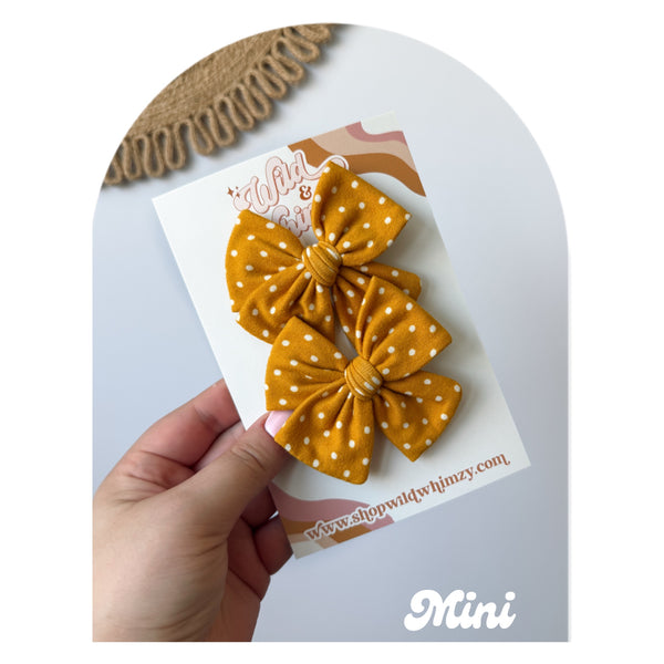 Mustard Dottie - Ellie Bows