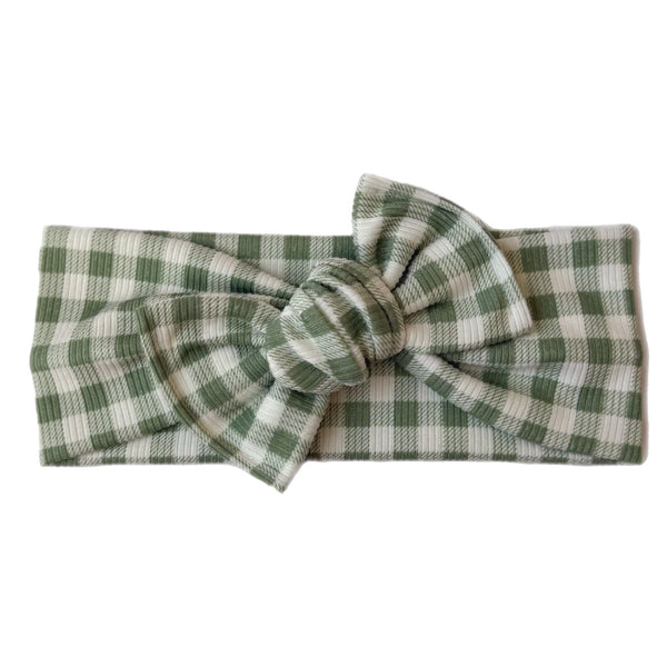 Sage Gingham - Headwrap