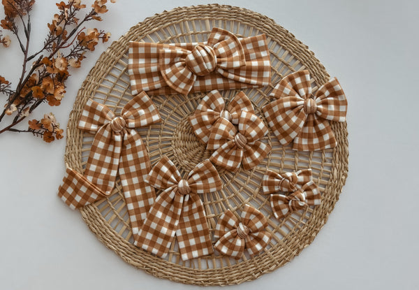 Pumpkin Gingham - Headwrap