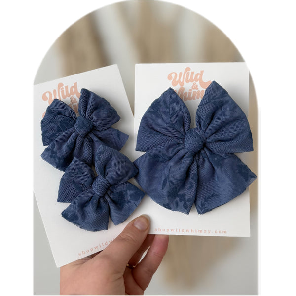 Denim Floral Mesh