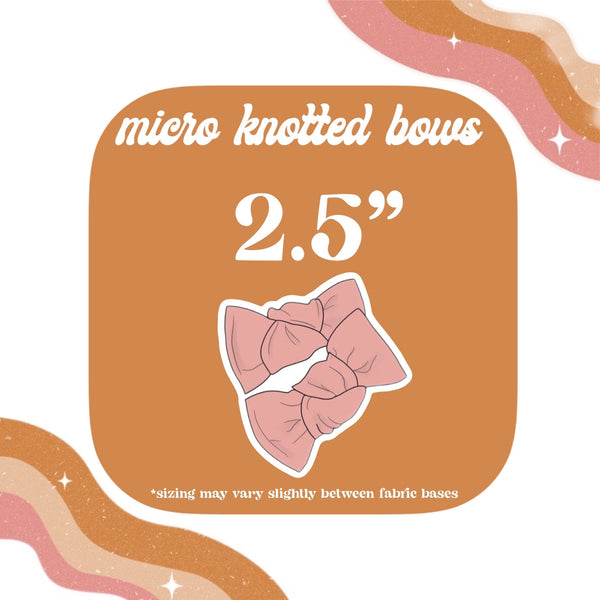 Mustard Dottie - Micro Knotted Bows